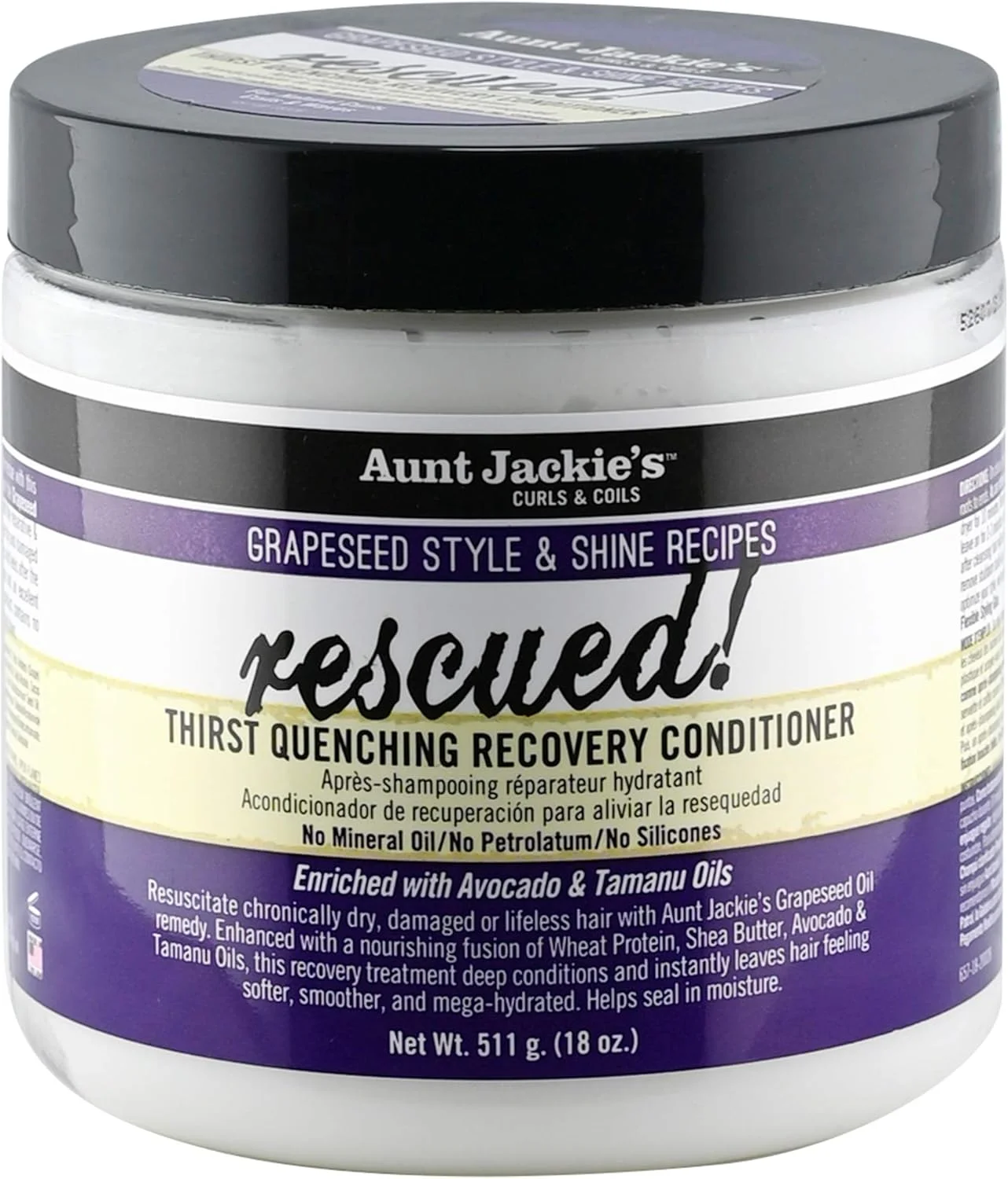 نرم کننده موی آبرسان قوی بدون نیاز به آبکشی Aunt Jackie's Curls and Coils Quench برای موهای فر، مجعد و موج دار غنی شده با شی باتر، سفید، 532 میلی لیتر نرم کننده موی آبرسان قوی بدون نیاز به آبکشی Aunt Jackie's Curls and Coils Quench برای موهای فر، مجعد و موج دار غنی شده با شی باتر، سفید، 532 میلی لیتر