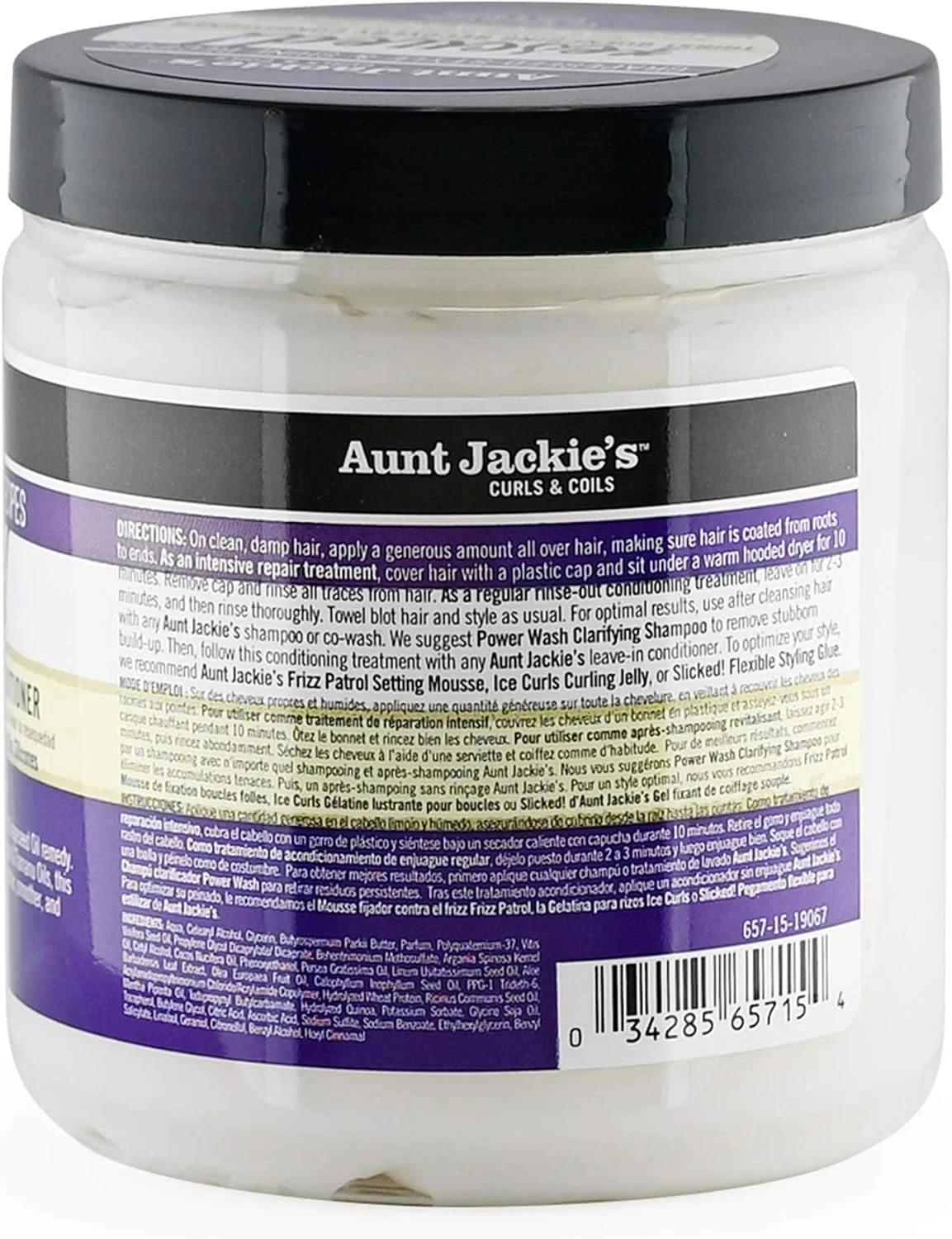 نرم کننده موی آبرسان قوی بدون نیاز به آبکشی Aunt Jackie's Curls and Coils Quench برای موهای فر، مجعد و موج دار غنی شده با شی باتر، سفید، 532 میلی لیتر نرم کننده موی آبرسان قوی بدون نیاز به آبکشی Aunt Jackie's Curls and Coils Quench برای موهای فر، مجعد و موج دار غنی شده با شی باتر، سفید، 532 میلی لیتر