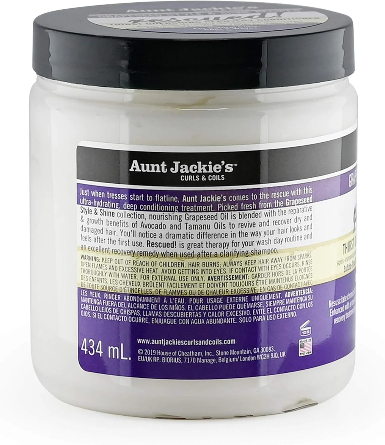 نرم کننده موی آبرسان قوی بدون نیاز به آبکشی Aunt Jackie's Curls and Coils Quench برای موهای فر، مجعد و موج دار غنی شده با شی باتر، سفید، 532 میلی لیتر نرم کننده موی آبرسان قوی بدون نیاز به آبکشی Aunt Jackie's Curls and Coils Quench برای موهای فر، مجعد و موج دار غنی شده با شی باتر، سفید، 532 میلی لیتر