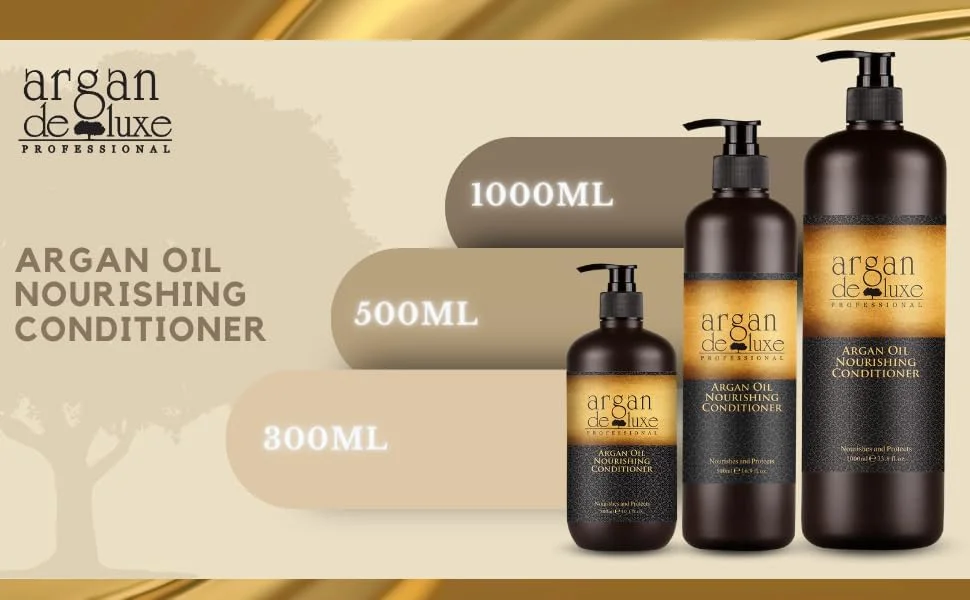 نرم کننده مغذی روغن آرگان دلوکس 500 میلی لیتر برای موهای خشک و آسیب دیده و مرطوب کننده مو بدون سولفات برای مراقبت از موهای فر، موخوره و حجم دهنده مو حاوی روغن های طبیعی آبرسان نرم کننده مغذی روغن آرگان دلوکس 500 میلی لیتر برای موهای خشک و آسیب دیده و مرطوب کننده مو بدون سولفات برای مراقبت از موهای فر، موخوره و حجم دهنده مو حاوی روغن های طبیعی آبرسان