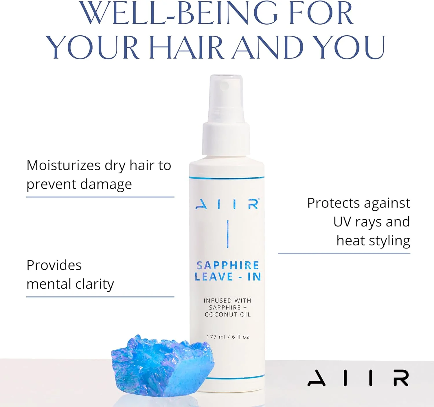 نرم کننده موی سر بدون نیاز به آبکشی AIIR Sapphire، حجم 177 میلی لیتر نرم کننده موی سر بدون نیاز به آبکشی AIIR Sapphire، حجم 177 میلی لیتر