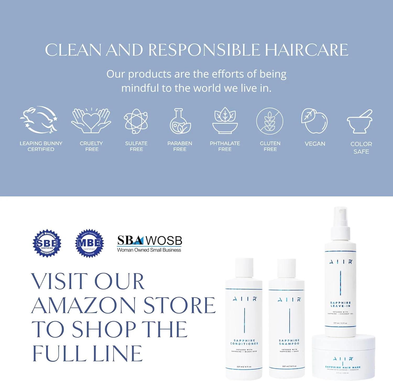 نرم کننده موی سر بدون نیاز به آبکشی AIIR Sapphire، حجم 177 میلی لیتر نرم کننده موی سر بدون نیاز به آبکشی AIIR Sapphire، حجم 177 میلی لیتر