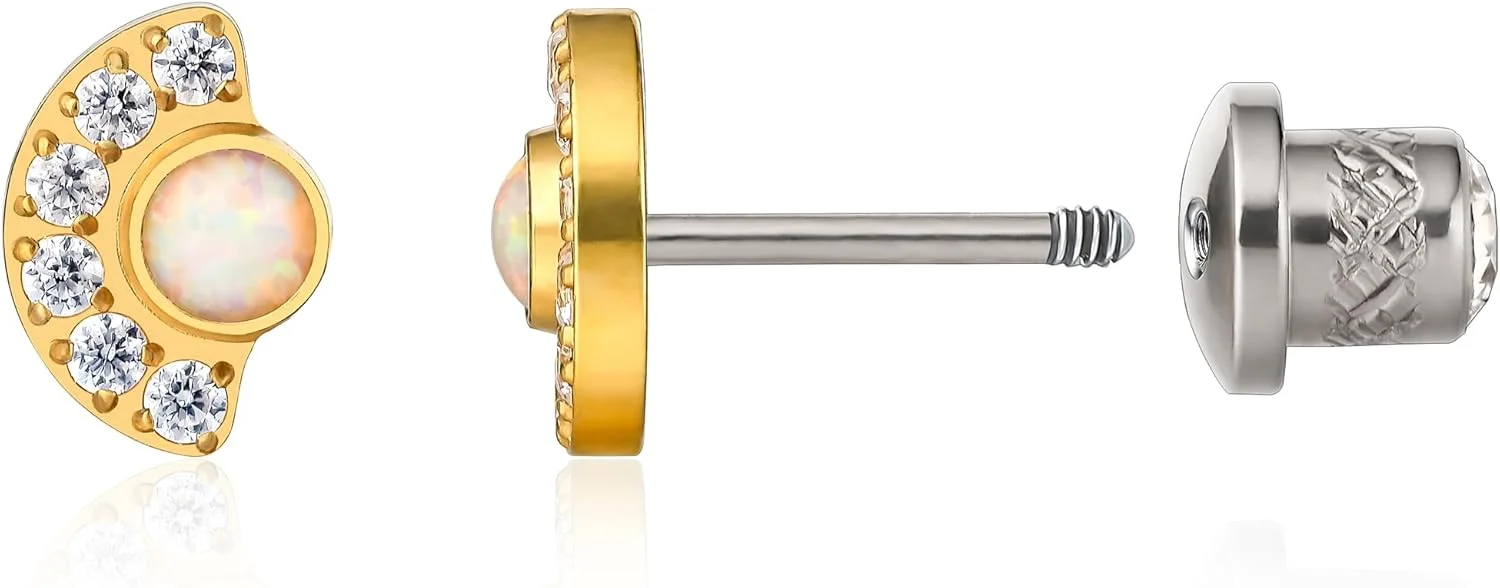 گوشواره های ضد حساسیت لیمرنسیا G23 تیتانیوم ایمپلنت گرید با پشت پیچی، تراگوس 20G، مارپیچ F136، میله پیرسینگ برای غضروف گوش های حساس گوشواره های ضد حساسیت لیمرنسیا G23 تیتانیوم ایمپلنت گرید با پشت پیچی، تراگوس 20G، مارپیچ F136، میله پیرسینگ برای غضروف گوش های حساس