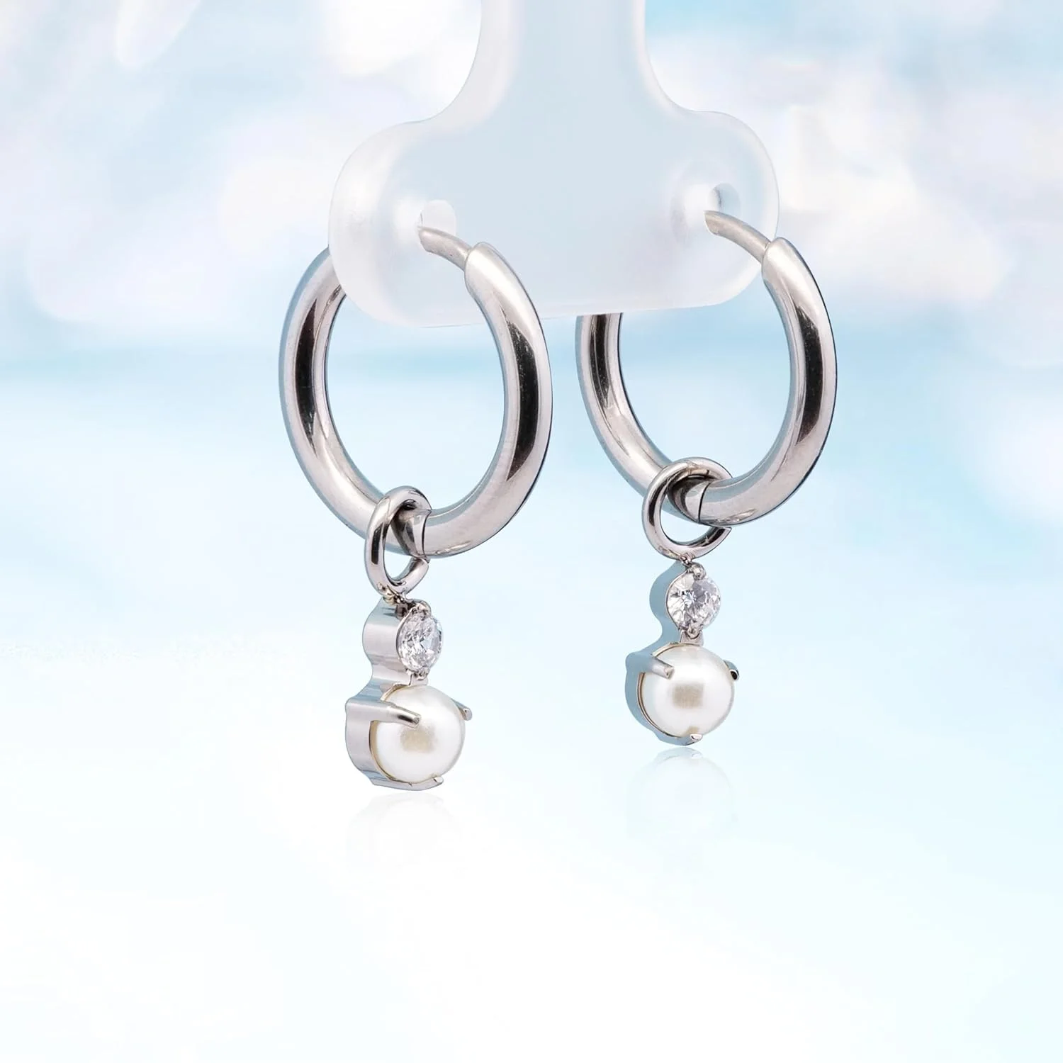 گوشواره های آویز حلقه ای سبک وزن با میله عمودی، صلیب، ماه، رعد و برق Limerencia با پست تیتانیوم خالص ضد حساسیت برای زنان گوشواره های آویز حلقه ای سبک وزن با میله عمودی، صلیب، ماه، رعد و برق Limerencia با پست تیتانیوم خالص ضد حساسیت برای زنان