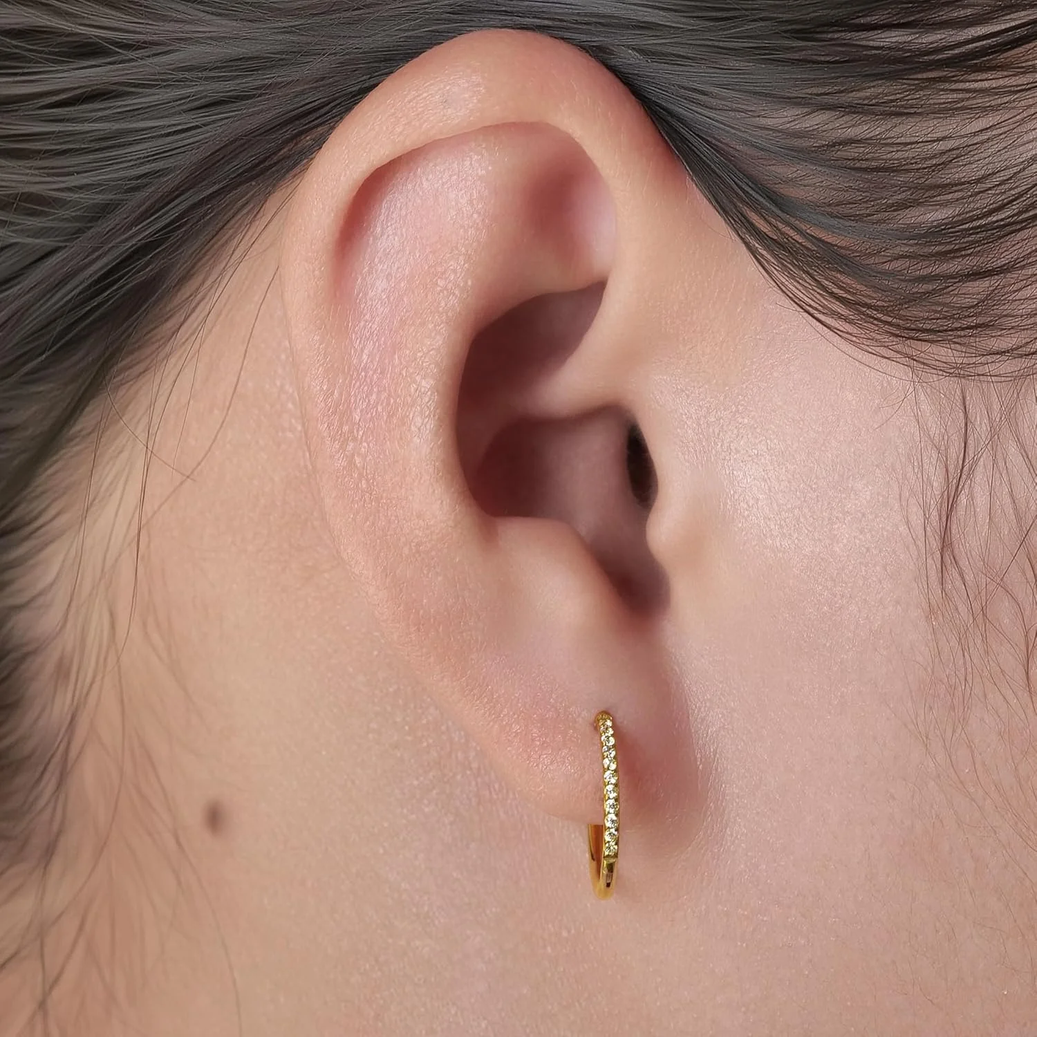 گوشواره های حلقه ای کوچک لیمرنسیا برای زنان، حلقه های تیتانیومی ضد حساسیت مناسب برای سوراخ کردن غضروف گوش، تیتانیوم، زیرکونیا گوشواره های حلقه ای کوچک لیمرنسیا برای زنان، حلقه های تیتانیومی ضد حساسیت مناسب برای سوراخ کردن غضروف گوش، تیتانیوم، زیرکونیا