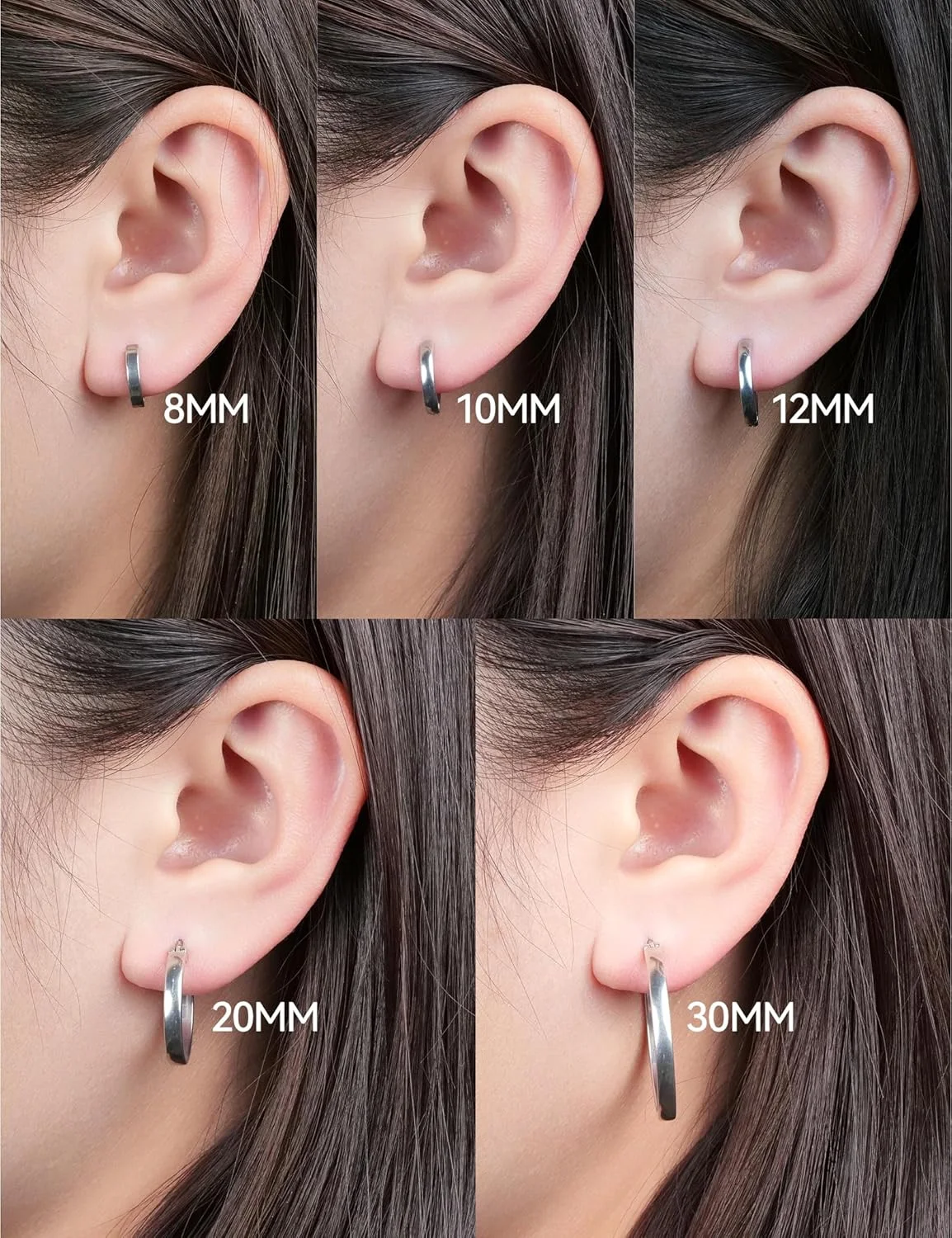گوشواره های حلقه ای تیتانیومی خالص ضد حساسیت Limerencia G23 مناسب گوش های حساس بانوان و دختران گوشواره های حلقه ای تیتانیومی خالص ضد حساسیت Limerencia G23 مناسب گوش های حساس بانوان و دختران