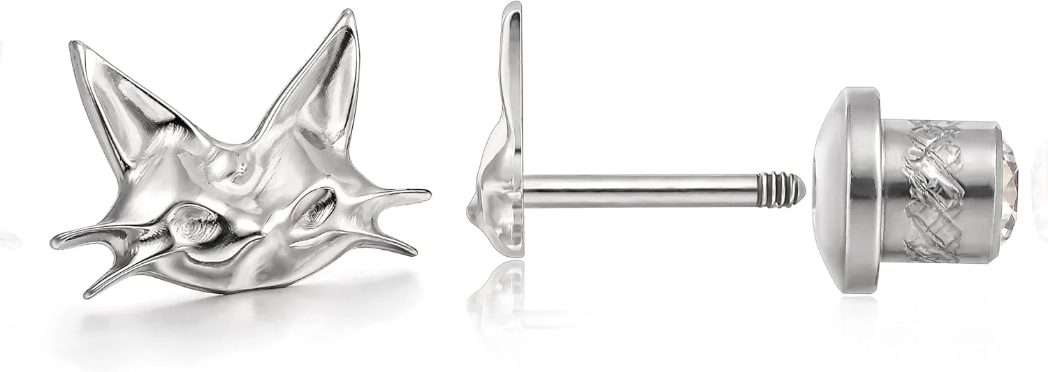 گوشواره های ضد حساسیت لیمرنسیا با پشت پیچی تیتانیوم گرید ایمپلنت G23، تراگوس 20G، پست پیرسینگ مارپیچ F136 برای غضروف گوش های حساس گوشواره های ضد حساسیت لیمرنسیا با پشت پیچی تیتانیوم گرید ایمپلنت G23، تراگوس 20G، پست پیرسینگ مارپیچ F136 برای غضروف گوش های حساس
