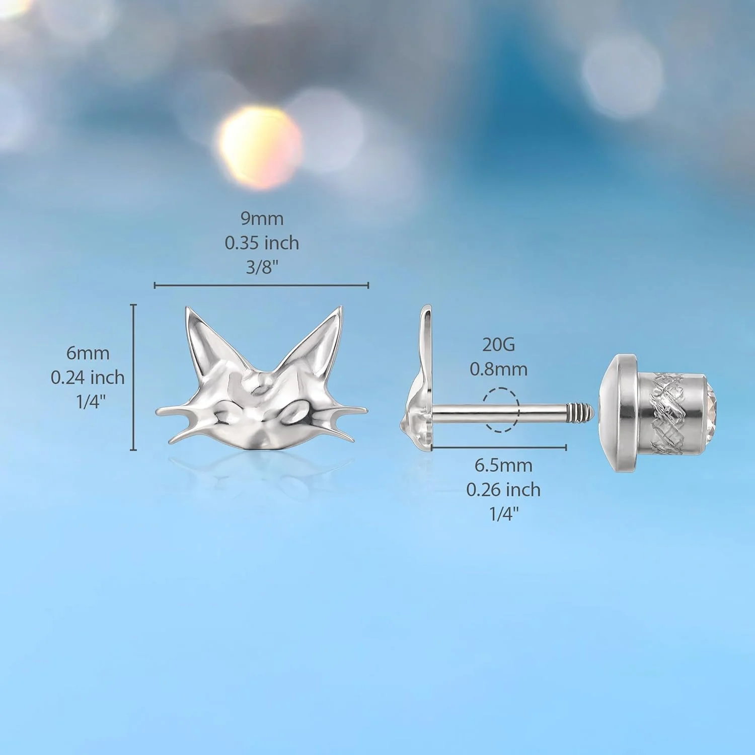 گوشواره های ضد حساسیت لیمرنسیا با پشت پیچی تیتانیوم گرید ایمپلنت G23، تراگوس 20G، پست پیرسینگ مارپیچ F136 برای غضروف گوش های حساس گوشواره های ضد حساسیت لیمرنسیا با پشت پیچی تیتانیوم گرید ایمپلنت G23، تراگوس 20G، پست پیرسینگ مارپیچ F136 برای غضروف گوش های حساس