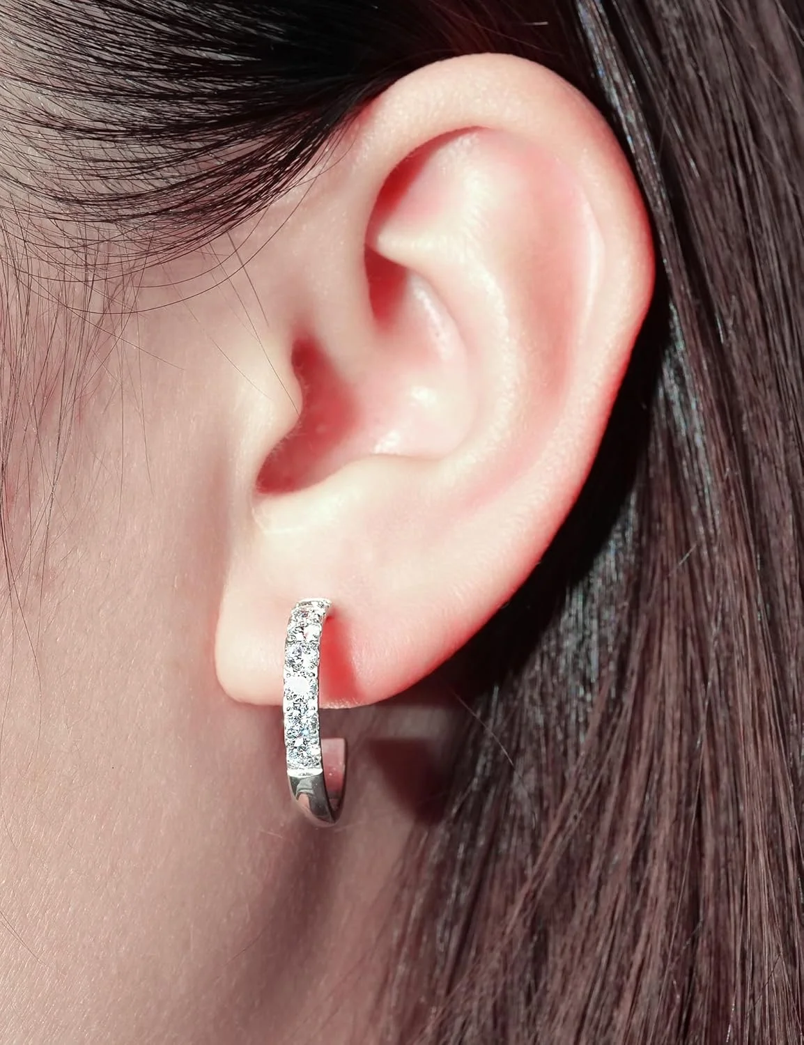 گوشواره های حلقه ای تیتانیومی خالص ضد حساسیت Limerencia G23 مناسب گوش های حساس بانوان و دختران