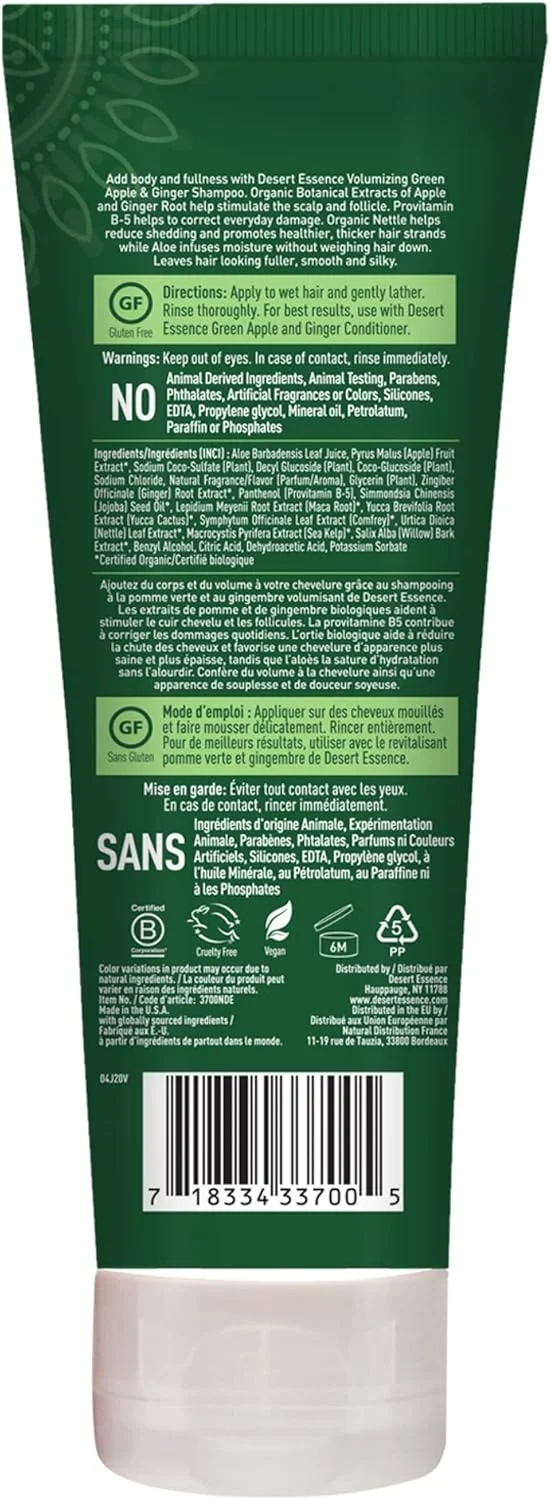 شامپو سیب و زنجبیل دسرت اسنس 236 میلی لیتر - بسته 2 عددی - بدون گلوتن - وگان - بدون تست حیوانی - حجم دهنده - موهای پرپشت تر - احیا کننده پوست سر - پاک کننده شامپو سیب و زنجبیل دسرت اسنس 236 میلی لیتر - بسته 2 عددی - بدون گلوتن - وگان - بدون تست حیوانی - حجم دهنده - موهای پرپشت تر - احیا کننده پوست سر - پاک کننده