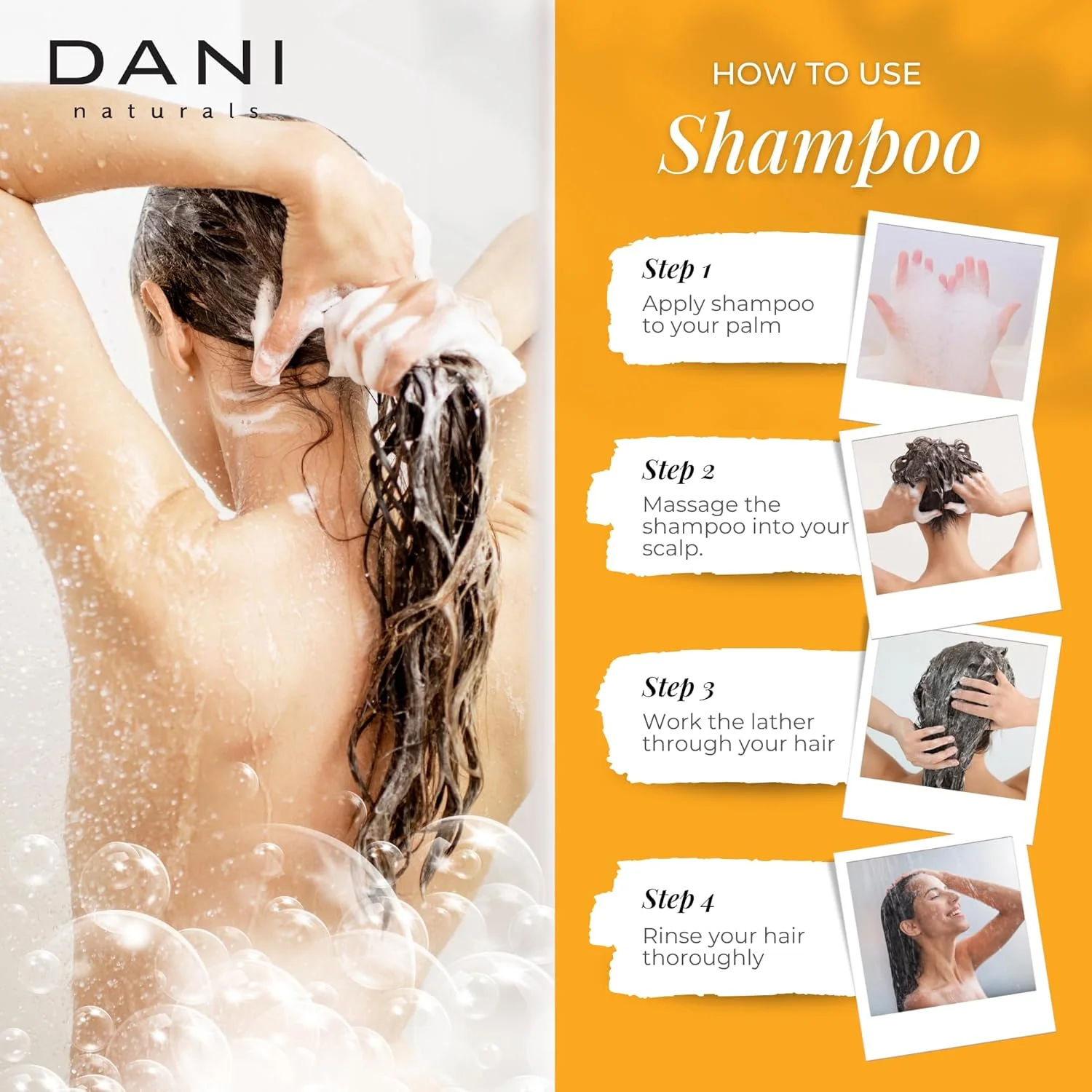 شامپو روزانه DANI Naturals - فاقد پارابن، فتالات و سولفات - مواد ارگانیک، PH متعادل با آلوئه ورا - رایحه گریپ فروت زنجبیل - وگان و بدون تست حیوانی - 355 میلی لیتر شامپو روزانه DANI Naturals - فاقد پارابن، فتالات و سولفات - مواد ارگانیک، PH متعادل با آلوئه ورا - رایحه گریپ فروت زنجبیل - وگان و بدون تست حیوانی - 355 میلی لیتر
