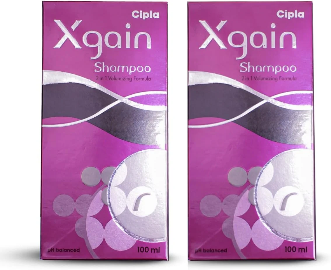 شامپو Xgain سیپلا | فرمول حجم دهنده 2 در 1 | متعادل کننده pH | افزایش حجم و درخشش مو | 100 میلی لیتر (بسته 2 عددی)