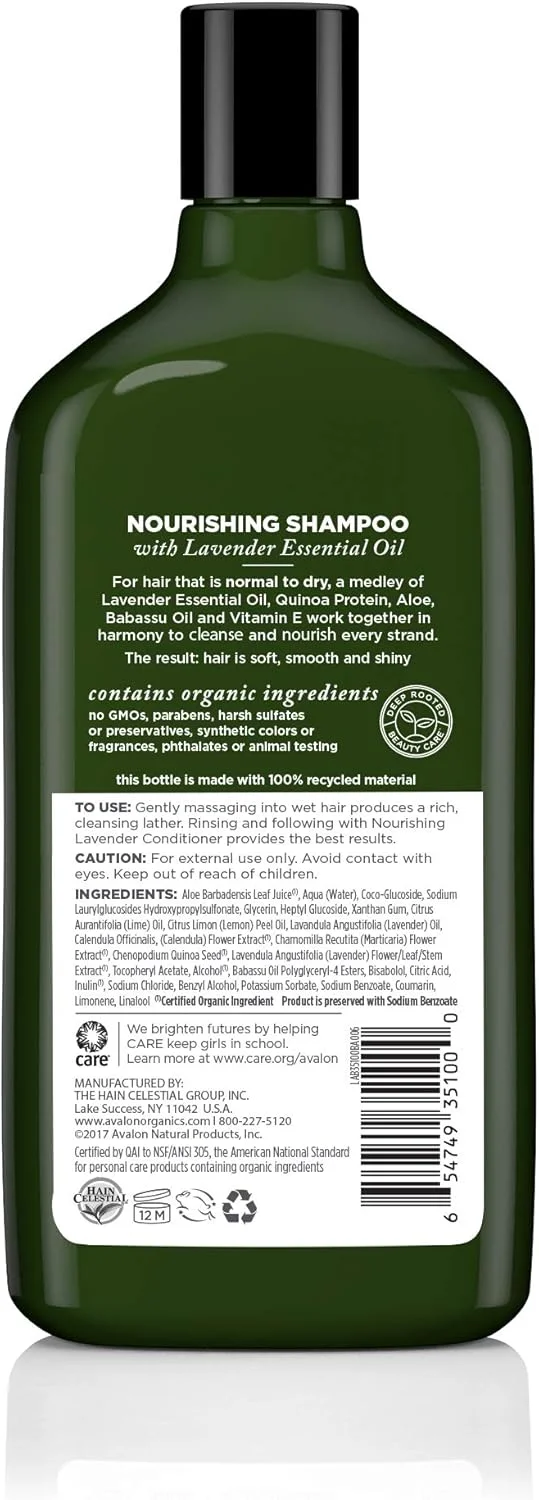 شامپو مغذی اسطوخودوس آوالون ارگانیکس، 325 میلی لیتر شامپو مغذی اسطوخودوس آوالون ارگانیکس، 325 میلی لیتر