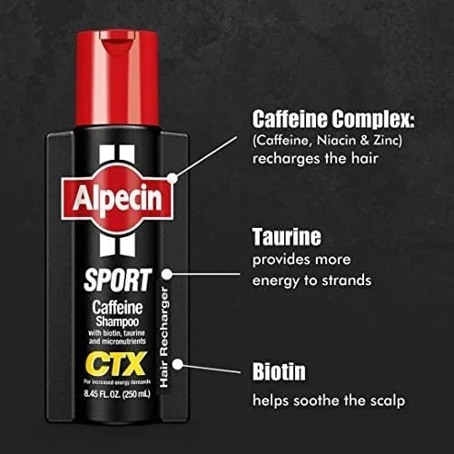 شامپو کافئین مردانه آلپسین CTX Sport - احیا کننده مو - 250 میلی لیتر - برای افزایش نیازهای انرژی - کیفیت آلمانی - اورجینال شامپو کافئین مردانه آلپسین CTX Sport - احیا کننده مو - 250 میلی لیتر - برای افزایش نیازهای انرژی - کیفیت آلمانی - اورجینال