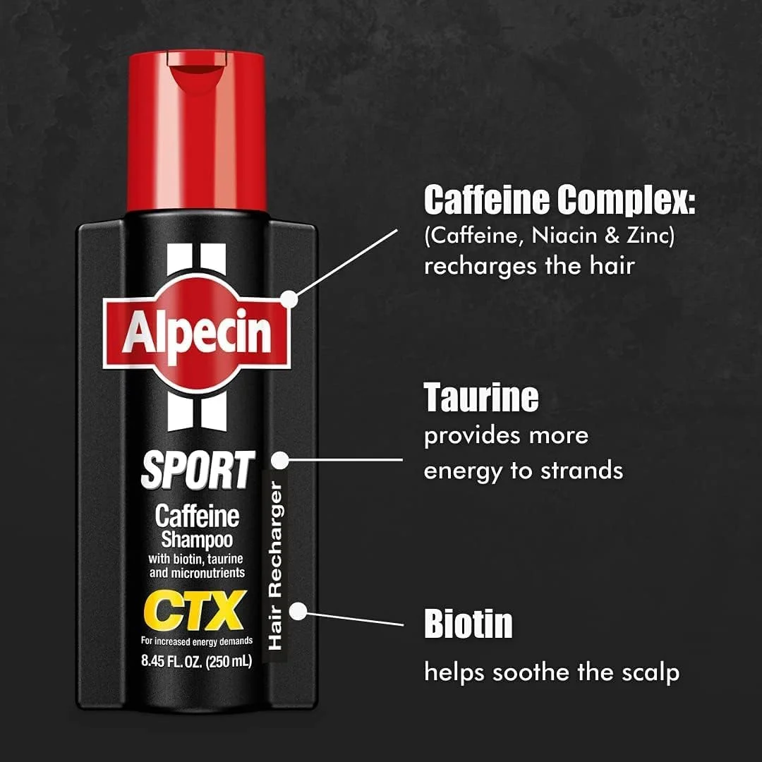شامپو کافئین مردانه آلپسین CTX Sport، حاوی بیوتین، نیاسین، روغن کرچک، تورین، ریزمغذی های سالم، رشد طبیعی مو، ضخیم کننده مو، موهای نازک، مناسب سبک زندگی فعال، بسته 3 عددی شامپو کافئین مردانه آلپسین CTX Sport، حاوی بیوتین، نیاسین، روغن کرچک، تورین، ریزمغذی های سالم، رشد طبیعی مو، ضخیم کننده مو، موهای نازک، مناسب سبک زندگی فعال، بسته 3 عددی