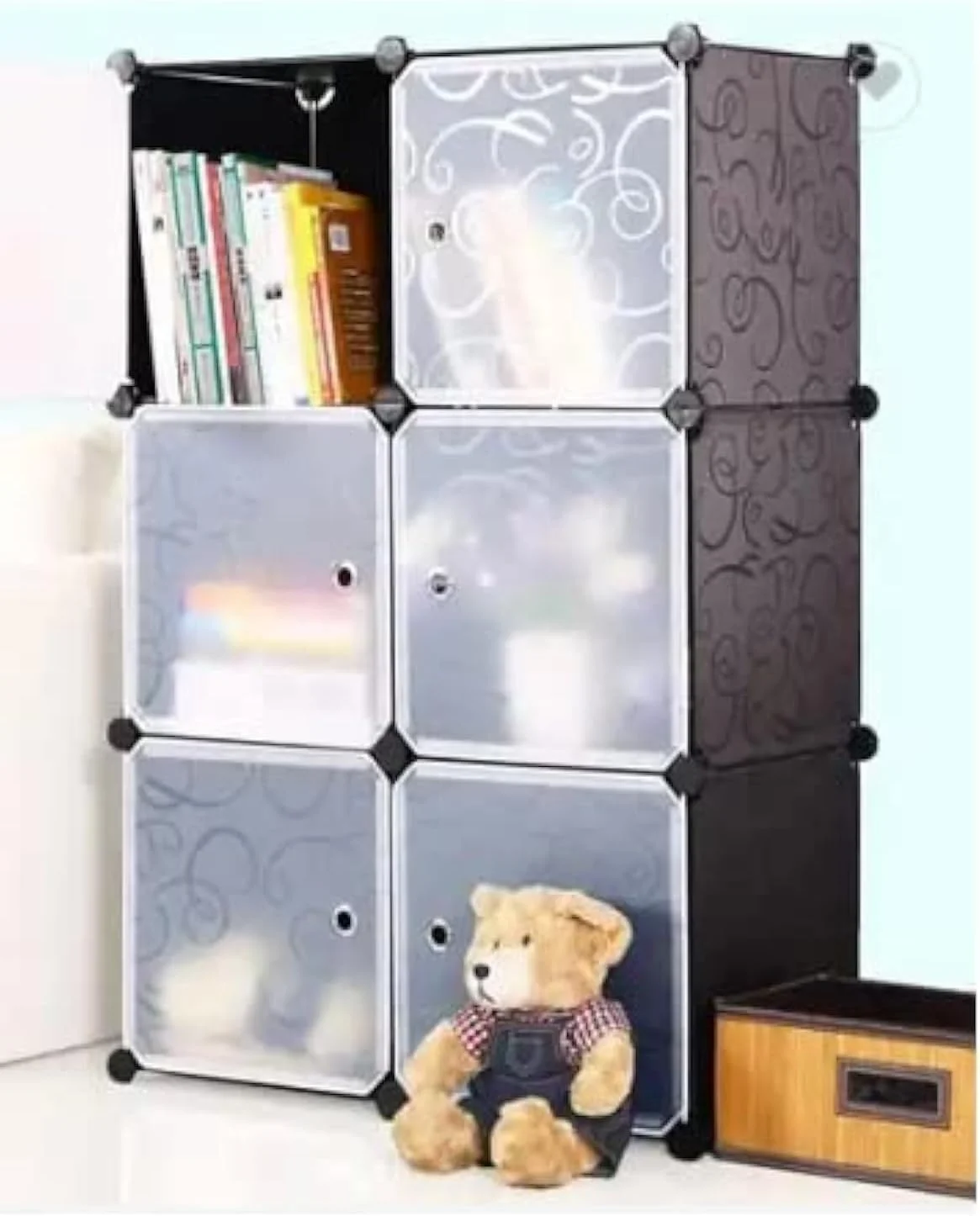 کمد لباس تاشو فشن هوم، مبلمان پاسیو ترندهای گسترش پذیر، کابینت مبلمان اتاق خواب پلاستیکی قابل حمل [آسمان بالا]