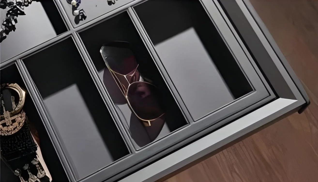 کشو ریلی کمد لباس EUROCLIQ برای نگهداری جواهرات با کشو کشویی، قفسه نگهداری جواهرات چرمی کشویی کمد لباس قابل تنظیم (900x120x475-864) کشو ریلی کمد لباس EUROCLIQ برای نگهداری جواهرات با کشو کشویی، قفسه نگهداری جواهرات چرمی کشویی کمد لباس قابل تنظیم (900x120x475-864)