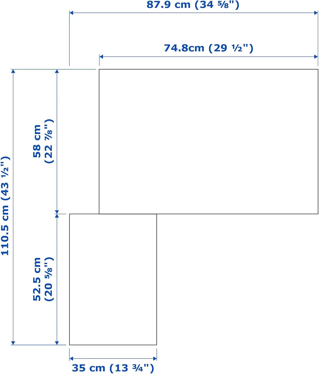 کمد گوشه ای PAX/FARDAL/ÅHEIM، ۱۱۰/۸۸x۲۰۱ سانتی متر، سفید براق/شیشه آینه ای