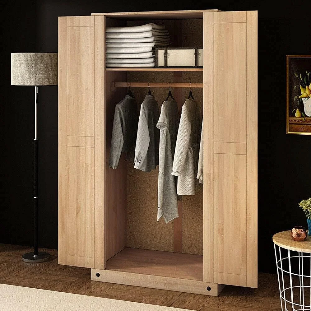 کمد دو درب ESPRIT KIDS ZGMCGD، چوب کاج جامد، رنگ موم عسلی مکزیکی، مناسب اتاق خواب