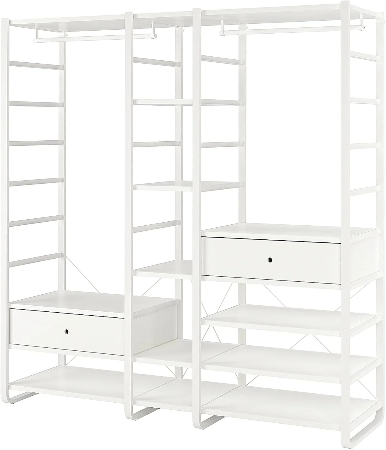 ترکیب کمد لباس ELVARLI، 205x55x216 سانتی متر، سفید