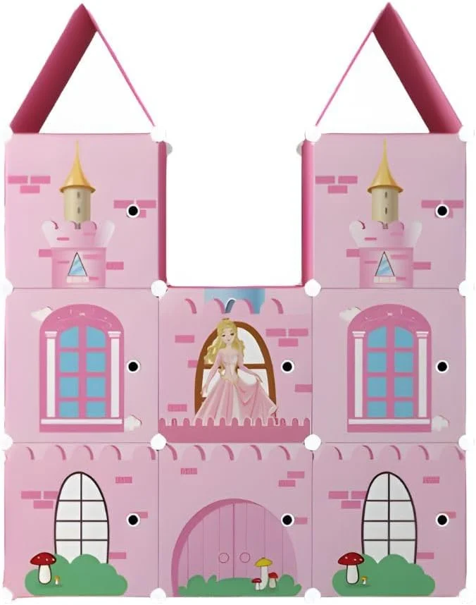 کمد لباس پلاستیکی طرح دار Delopik با درب، قفسه برج قابل حمل و مدولار، صرفه جویی در فضا برای راهرو ورودی و کمد مدل FR1028 (C)