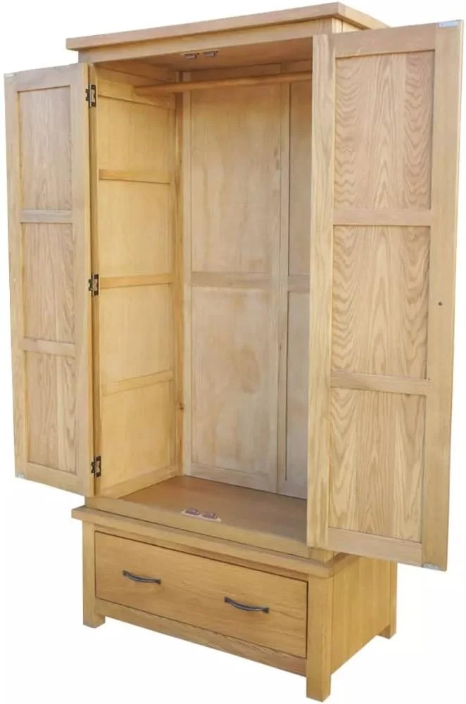 کمد لباس با ۱ کشو، بلوط، ۹۰x۵۲x۱۸۳ سانتی متر، مناسب اتاق نشیمن - بلوط