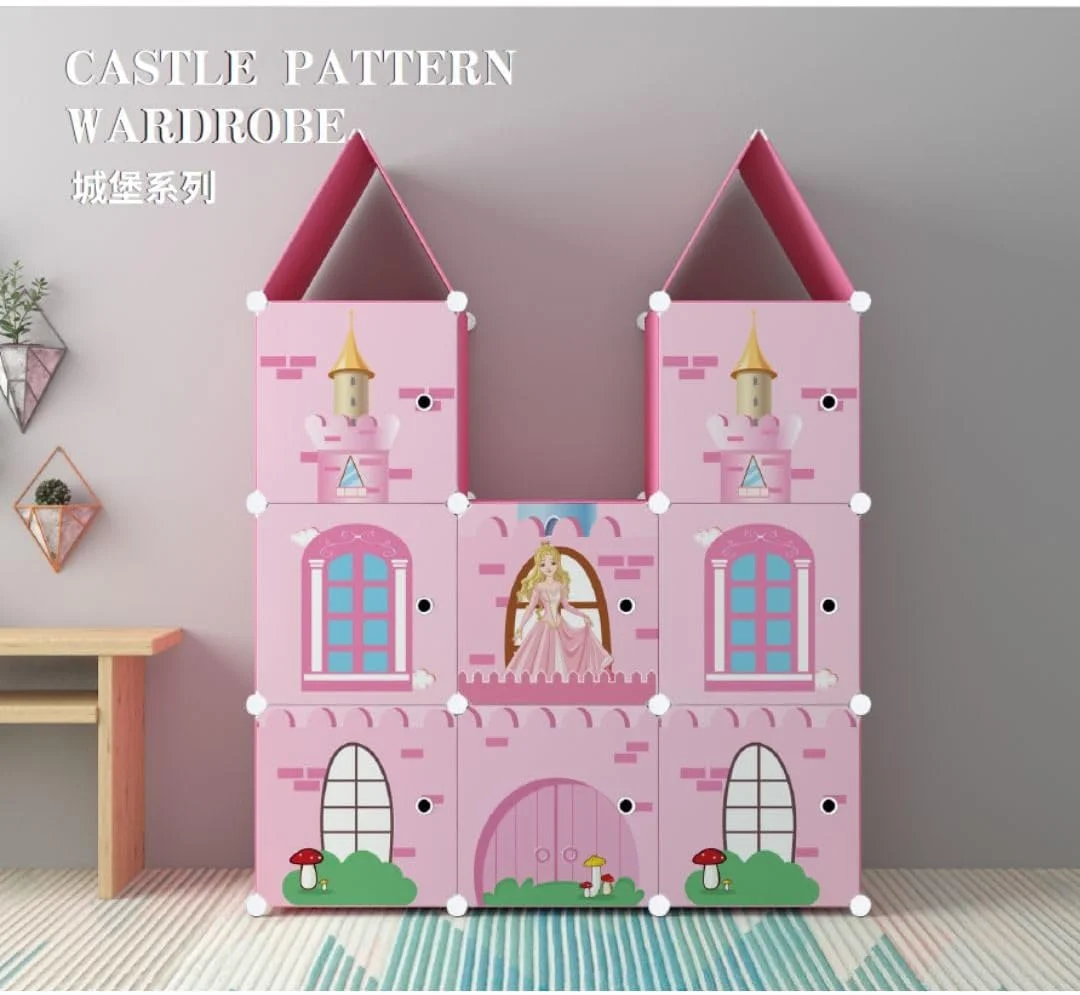 کمد لباس پلاستیکی طرح دار Delopik با درب، قفسه برج قابل حمل و مدولار، صرفه جویی در فضا برای راهرو ورودی و کمد مدل FR1028 (C)