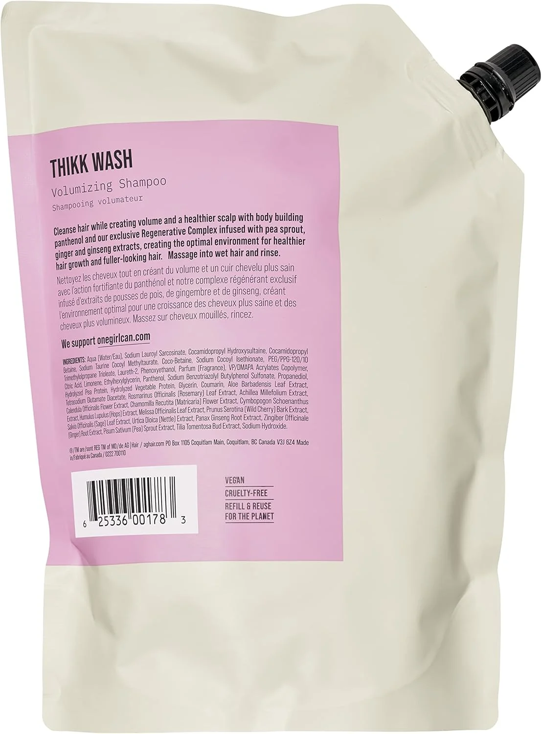 شامپو حجم دهنده مو ای جی کر مدل Thikk Wash، ۱۰۰۰ میلی لیتر شامپو حجم دهنده مو ای جی کر مدل Thikk Wash، ۱۰۰۰ میلی لیتر