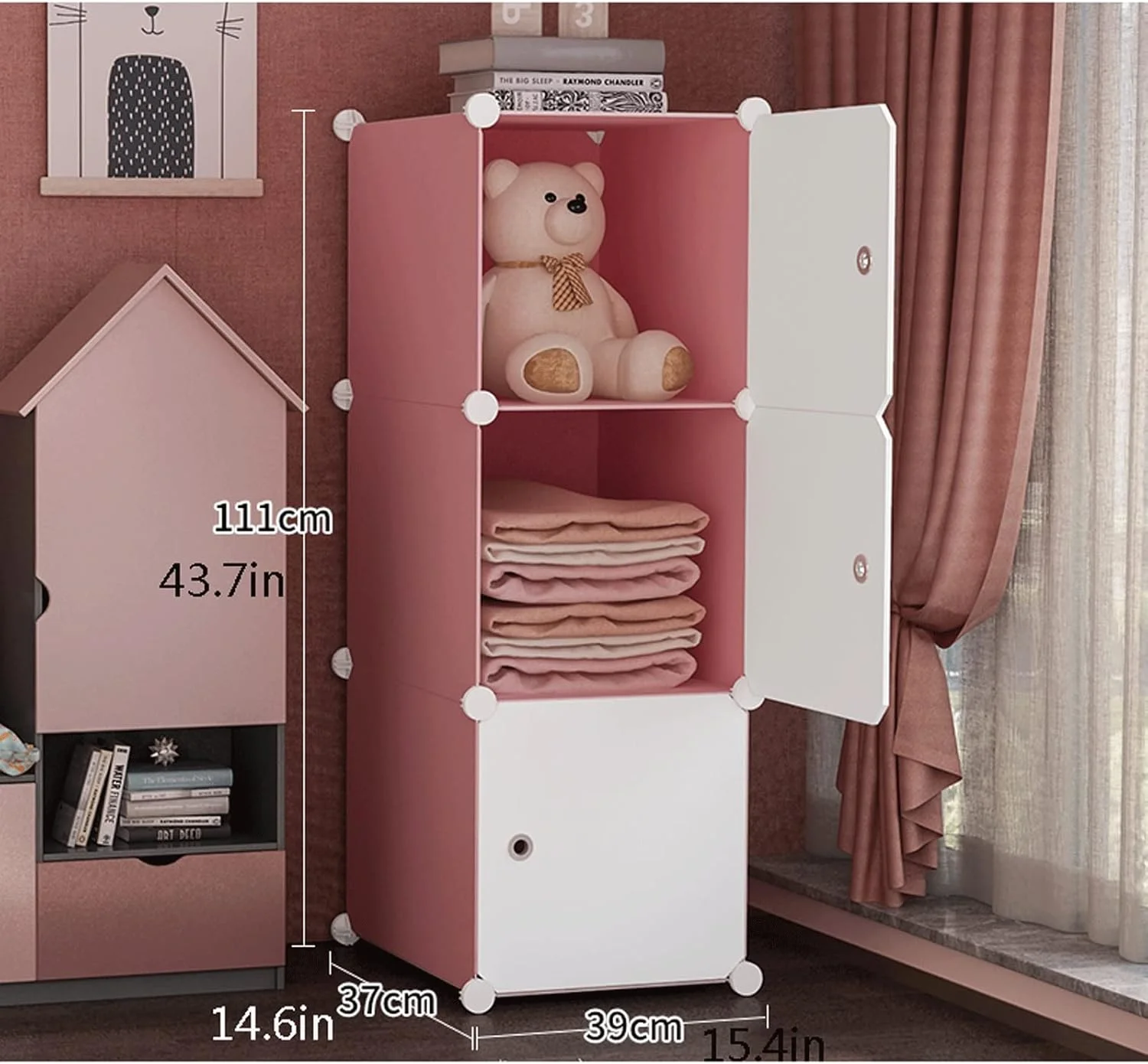 کمد لباس ترکیبی CYairong-22، کمد لباس قابل حمل، سازمان دهنده وسایل، کمد لباس DIY با میله آویز، نصب سریع و آسان