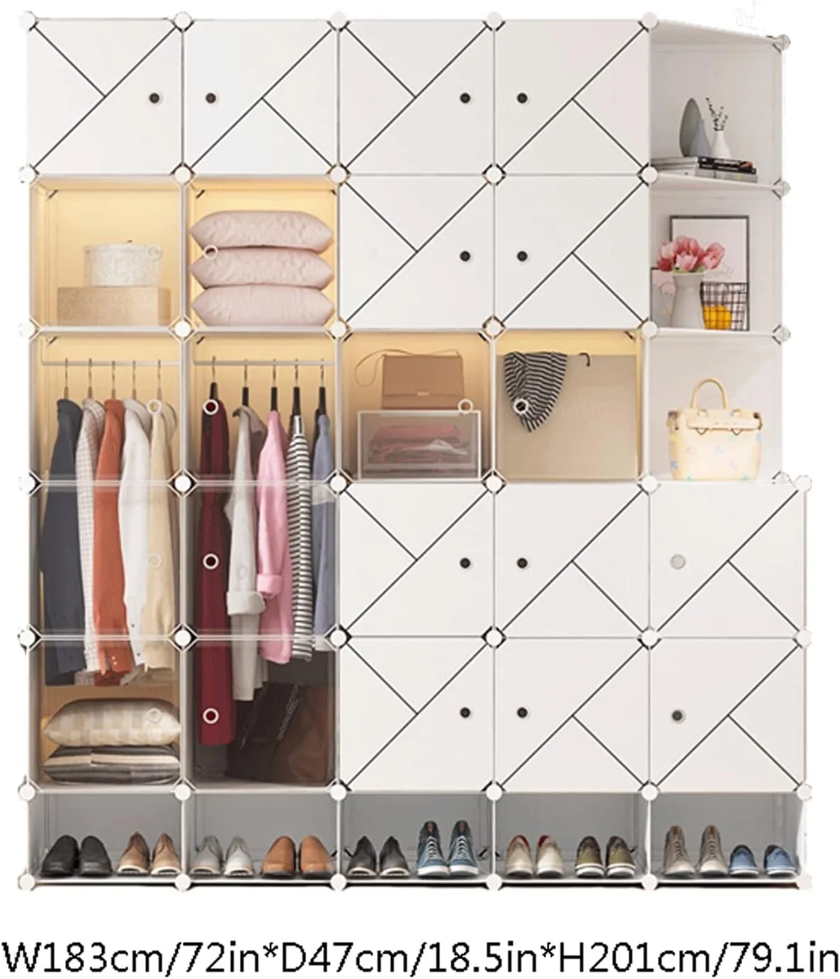 کمد لباس ترکیبی CYairong-22، کمد لباس قابل حمل، کمد مکعبی تاشو با ریل لباس، کمد ترکیبی، سازمان دهنده ذخیره سازی کابینت مدولار، مونتاژ سریع و آسان (B) کمد لباس ترکیبی CYairong-22، کمد لباس قابل حمل، کمد مکعبی تاشو با ریل لباس، کمد ترکیبی، سازمان دهنده ذخیره سازی کابینت مدولار، مونتاژ سریع و آسان (B)