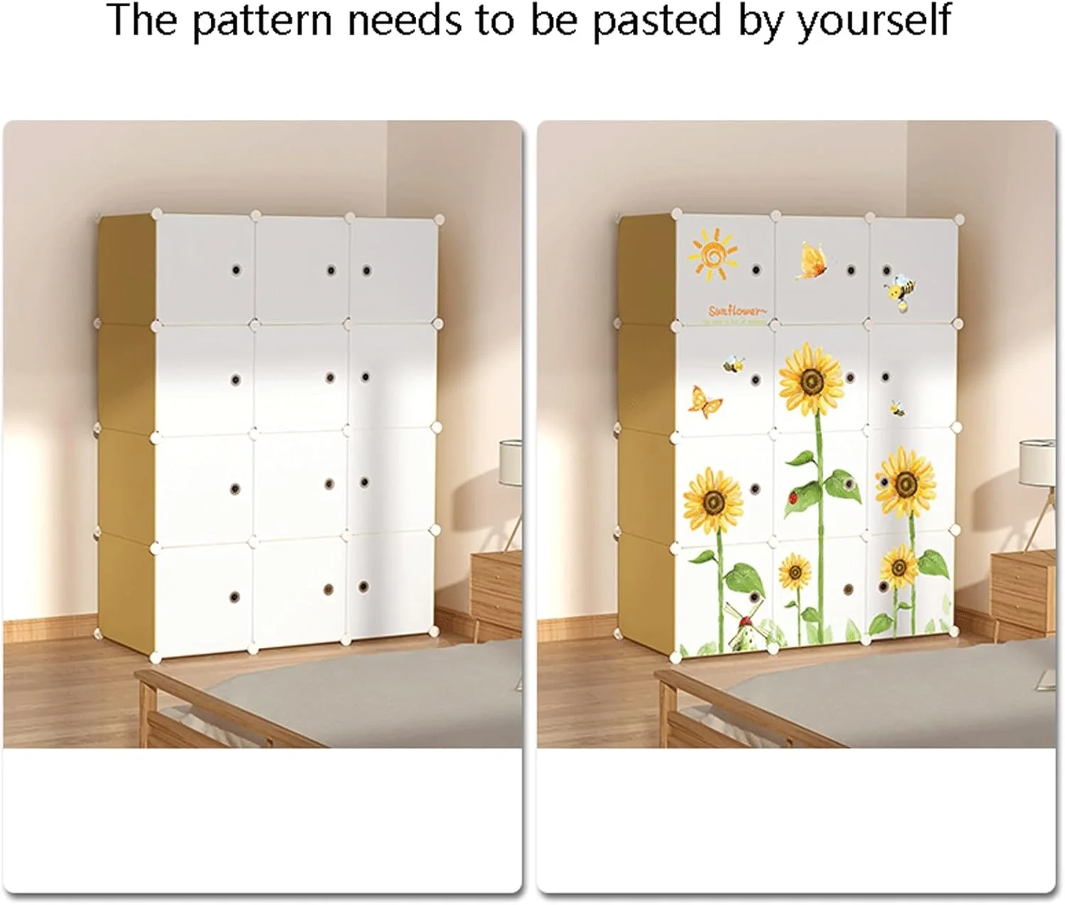 کمد لباس ترکیبی CYairong-22، کمد لباس قابل حمل، کمد ماژولار، قفسه کتاب، اسباب بازی، حوله، سازمان دهنده ایده آل، مونتاژ سریع و آسان