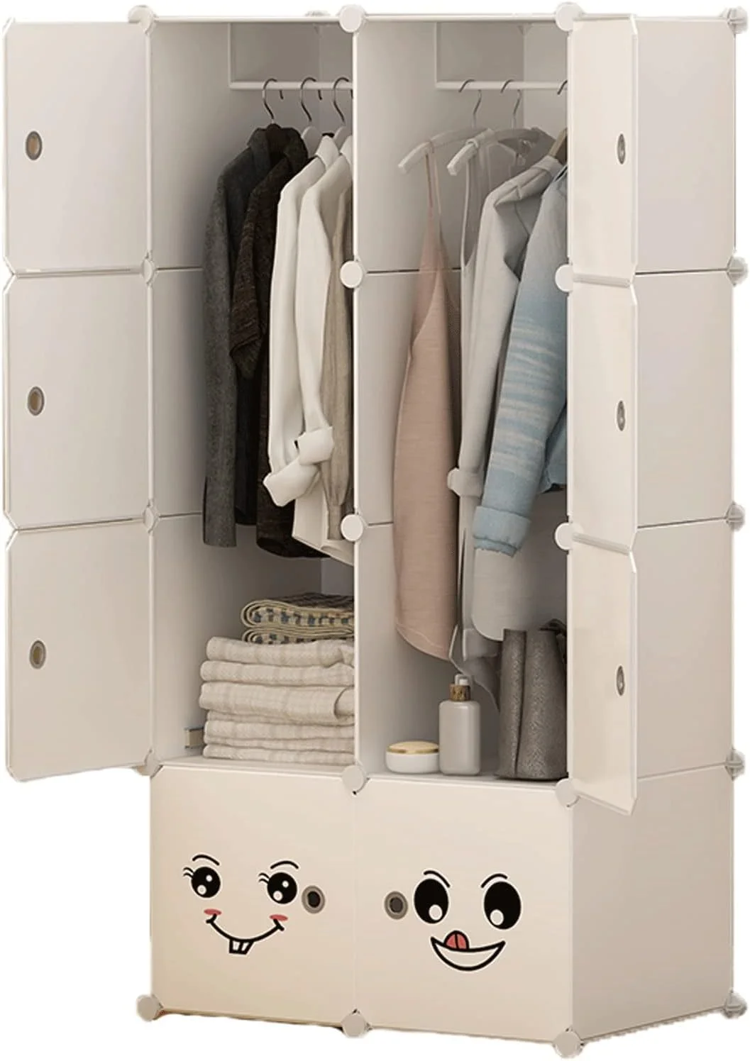 کمد لباس ترکیبی CYairong-22، کمد لباس، سازمان دهنده مکعبی، کمد لباس قابل حمل، کمد لباس اتاق خواب، دراور، کمد لباس قابل حمل، قفسه مکعبی، کابینت انبار، مونتاژ سریع و آسان