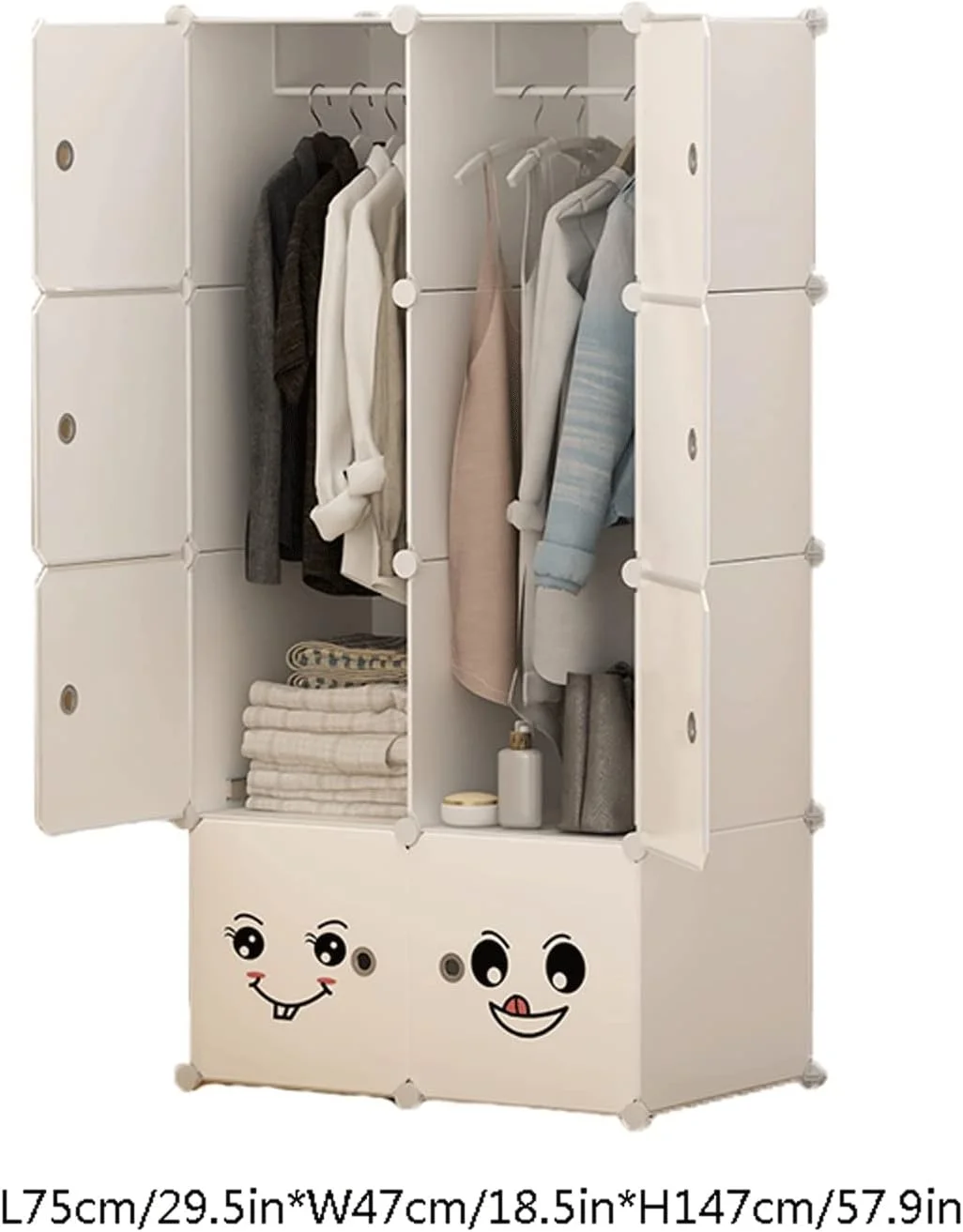 کمد لباس ترکیبی CYairong-22، کمد لباس، سازمان دهنده مکعبی، کمد لباس قابل حمل، کمد لباس اتاق خواب، دراور، کمد لباس قابل حمل، قفسه مکعبی، کابینت انبار، مونتاژ سریع و آسان