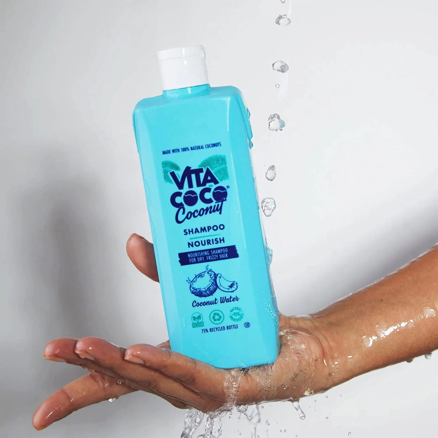 شامپو نارگیل مغذی ویتا کوکو برای موهای خشک (400 میلی لیتر) • شامپو مراقبت از نارگیل مغذی وگان برای مرطوب کردن مو • مناسب برای انواع مو