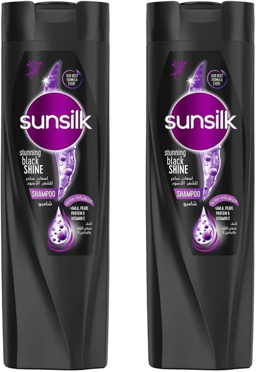 شامپو درخشش سیاه سانسیلک (2 عدد 400 میلی لیتر)