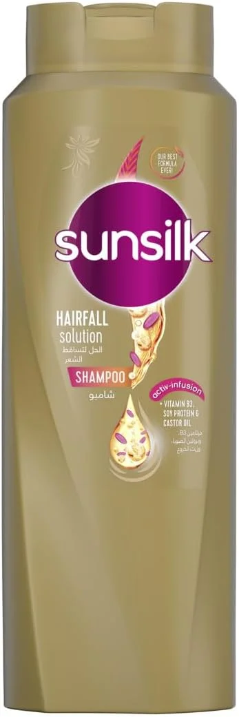 شامپو سانسیلک، مراقبت از مو برای موهای خشک و آسیب دیده، راه حل ریزش مو، با کمپلکس ویتامین سویا و روغن کرچک، 700 میلی لیتر