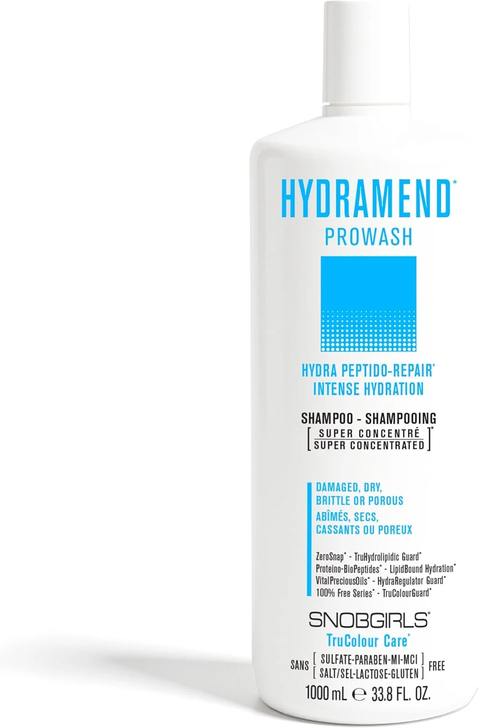 شامپو آبرسان SNOBGIRLS HYDRAMEND Prowash (شامپو آبرسان) آبرسانی و ترمیم شدید | رایحه جدید | گیاهی-فیتو | برای موهای آسیب دیده، خشک، شکننده و متخلخل | وگان | بدون سولفات، لاکتوز و گلوتن