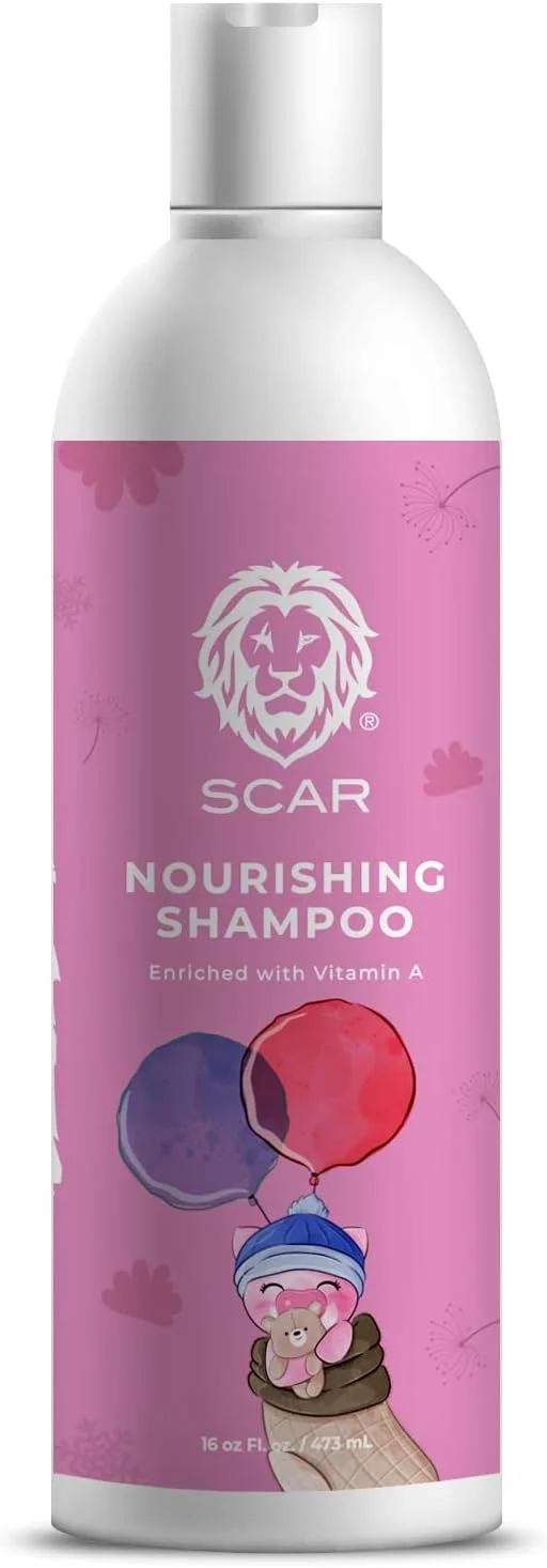 شامپو مغذی مو کودک اسکار | غنی شده با ویتامین A و روغن جوجوبا | درخشش و نرمی بیشتر | ضد وز | فرمول ملایم برای کودکان | ۴۷۳ میلی لیتر شامپو مغذی مو کودک اسکار | غنی شده با ویتامین A و روغن جوجوبا | درخشش و نرمی بیشتر | ضد وز | فرمول ملایم برای کودکان | ۴۷۳ میلی لیتر