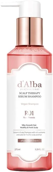 شامپو سرم تراپی ترمیم کننده پوست سر حرفه ای دآلبا (رز و فریزیا)