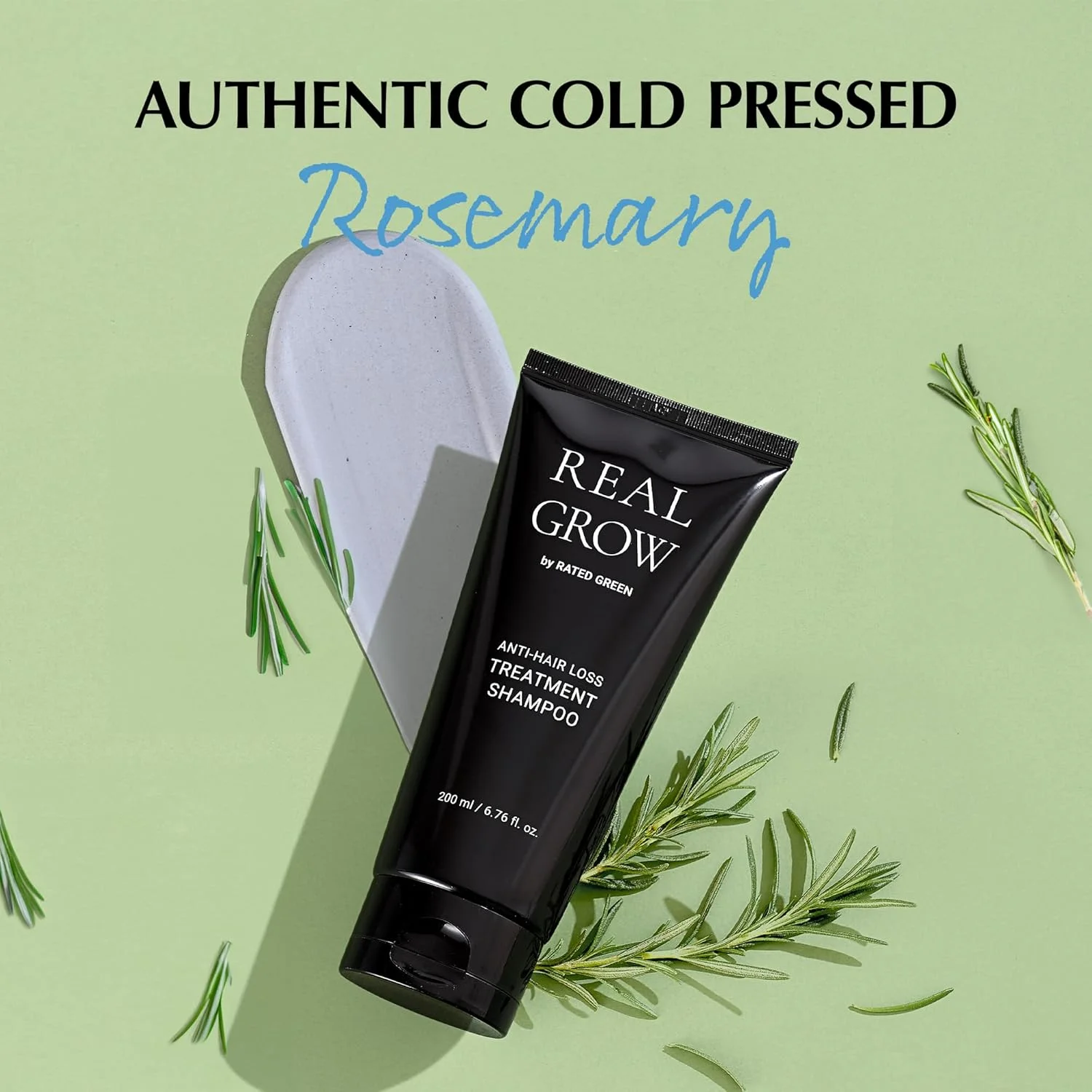 درمان ضد ریزش مو ریتد گرین ریل گرو | شامپو تقویت کننده مو برای موهای نازک | شامپو رزماری ارگانیک برای زنان 200 میلی لیتر