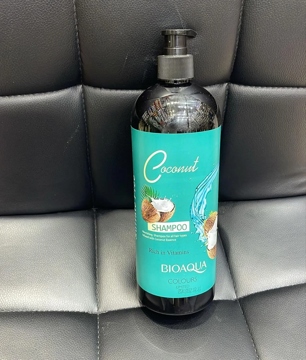 شامپو نارگیل پروتئین کوئین غنی از ویتامین بدون سولفات مناسب برای انواع مو 1000 میلی لیتر