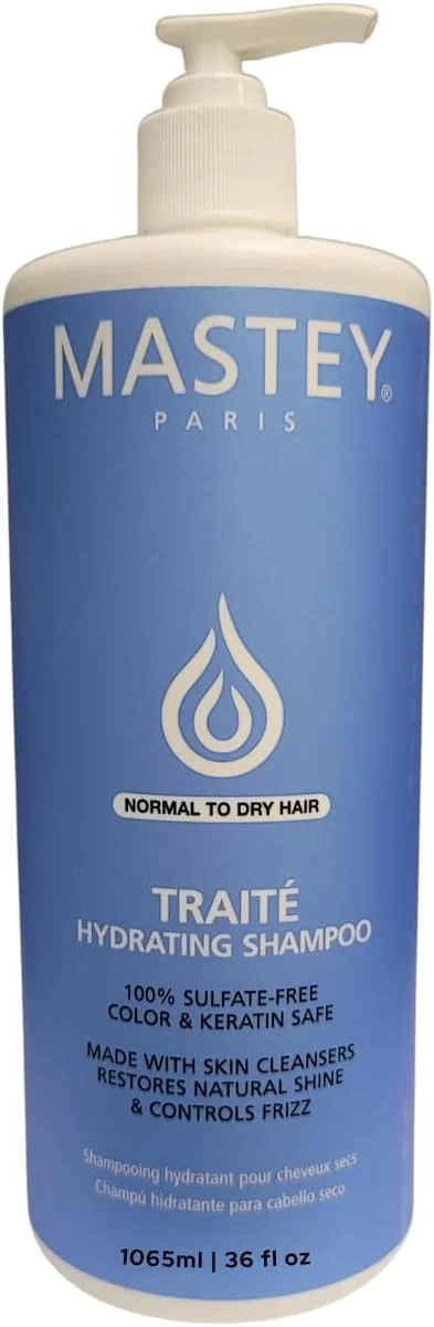 ماستی پاریس - شامپو آبرسان تریت - 100% بدون سولفات، ایمن برای موهای رنگ شده و کراتین شده. درخشش طبیعی را باز می گرداند، وز را کنترل می کند، موهای معمولی تا خشک را آبرسانی می کند - 975 میلی لیتر (2 عددی)