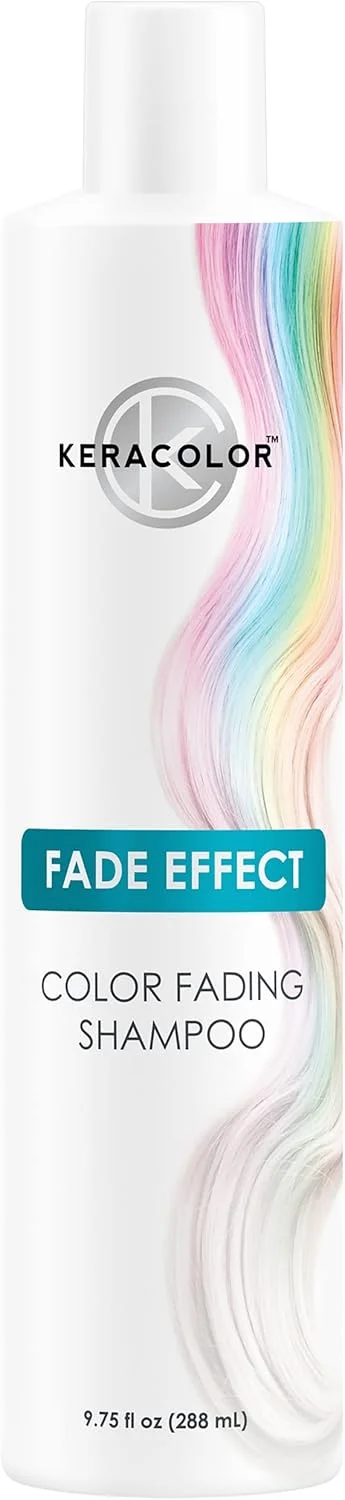 شامپو محو کننده رنگ مو Keracolor Fade Effect - مناسب برای رنگ های نیمه دائمی برای کاهش شدت رنگ، 289 میلی لیتر