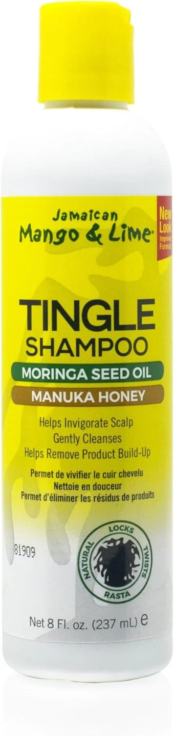 شامپو انبه و لیموی جامائیکایی Tingle حجم 237 میلی لیتر - به آرامی موهای طبیعی را تمیز و تغذیه می کند. فرمول حاوی عصاره درخت چای است که پوست سر را تحریک می کند، خارش را تسکین می دهد و تجمع محصول را از بین می برد.