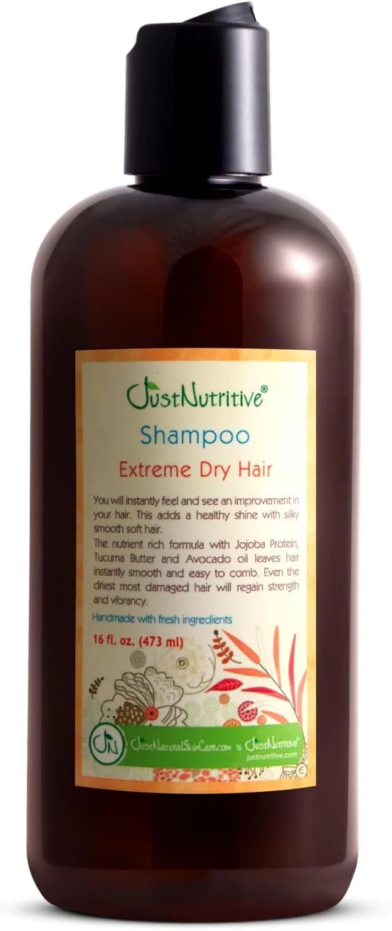 شامپو موهای به شدت خشک جاست نوتریتیو | بهترین شامپو برای موهای فوق العاده خشک | ترمیم موهای خشک و آسیب دیده | تغذیه کننده عمیق | برای آقایان و بانوان ۴۷۳ میلی لیتر