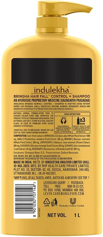 شامپو برینگا ایندولکا 1 لیتر || داروی آیورودیک اختصاصی برای ریزش مو || 1 لیتر