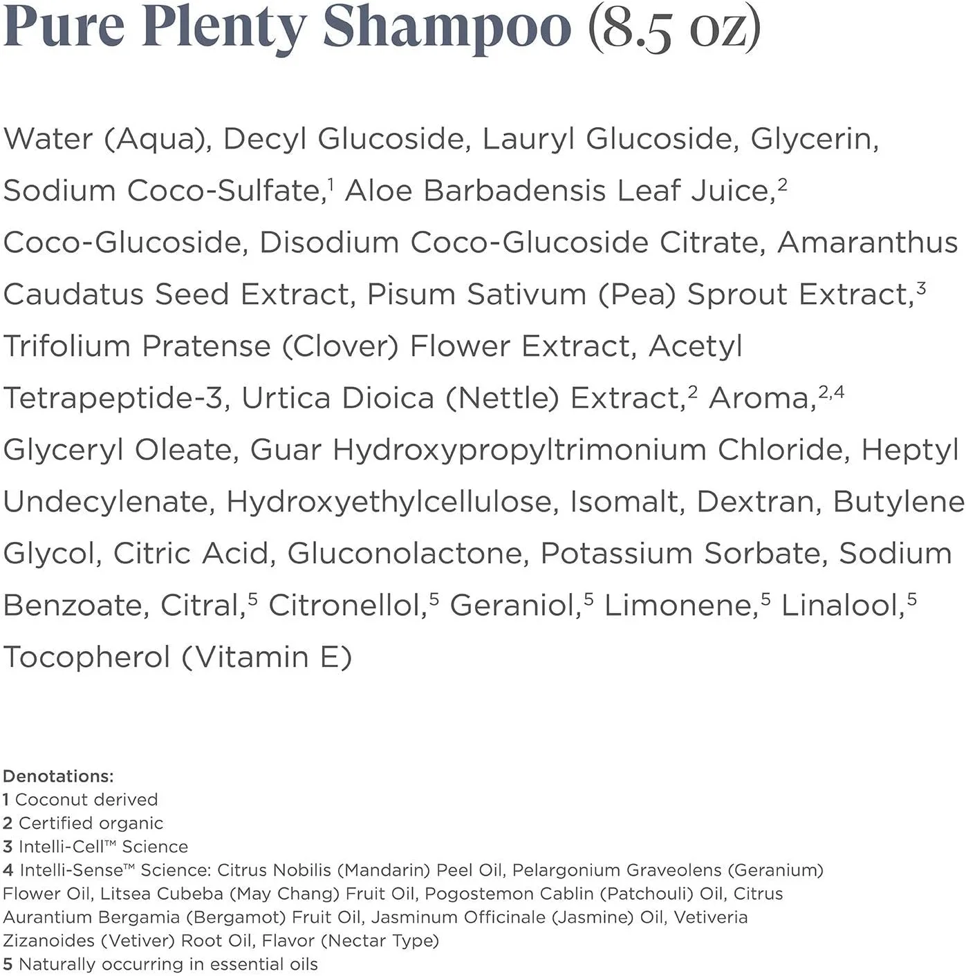 شامپو لایه بردار موی سر اینتلیجنت نوتریشنز Pure Plenty - شامپو غیر سمی لایه بردار پوست سر با سلول های بنیادی گیاهی برای موهای نازک و کم پشت (250 میلی لیتر)