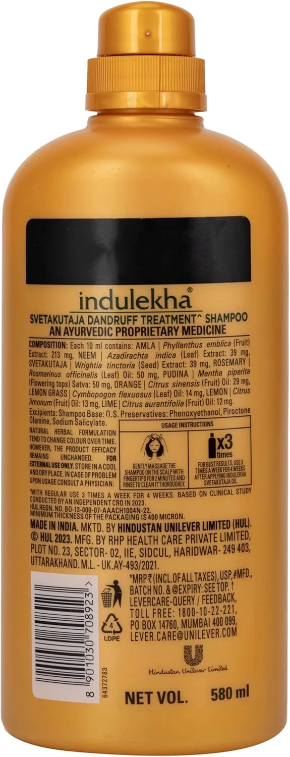 شامپو درمان شوره سر ایندولهکا 580 میلی لیتر