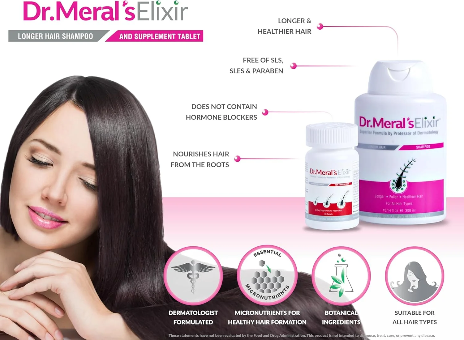 اکسیر دکتر مرال - کیت تقویت و افزایش طول مو برای بانوان: قرص و شامپو برای رشد سریعتر، ضخیم تر و بلندتر مو با بیوتین، ویتامین های ضروری مو و کود مو دانه شنبلیله