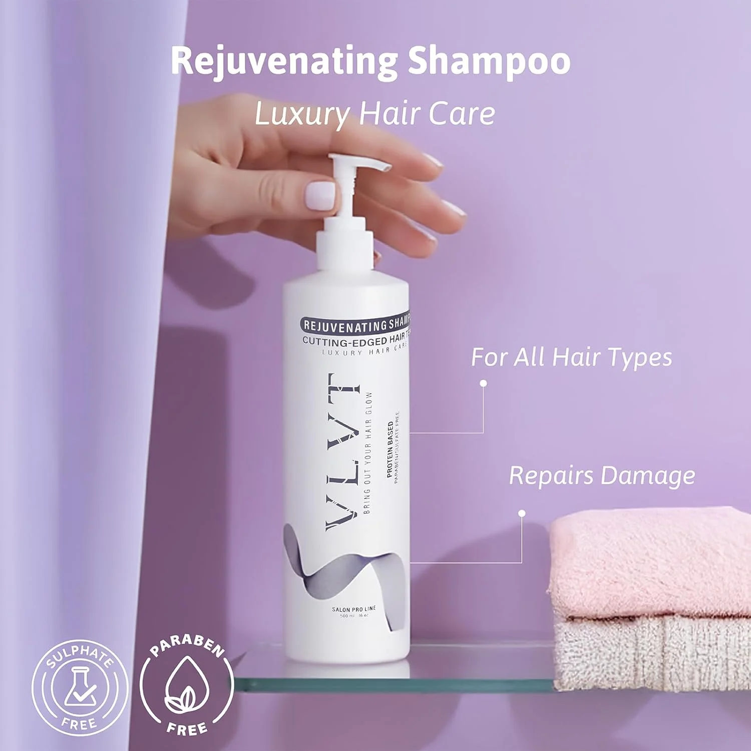 شامپو احیا کننده VLVT، ۵۰۰ میلی لیتر، احیا کننده موهای آسیب دیده، ترمیم و آبرسانی روزانه، تقویت کننده و بازسازی کننده، فاقد پارابن، فاقد سولفات، پاک کننده برای موهای خشک و رنگ شده، بدون تست حیوانی شامپو احیا کننده VLVT، ۵۰۰ میلی لیتر، احیا کننده موهای آسیب دیده، ترمیم و آبرسانی روزانه، تقویت کننده و بازسازی کننده، فاقد پارابن، فاقد سولفات، پاک کننده برای موهای خشک و رنگ شده، بدون تست حیوانی